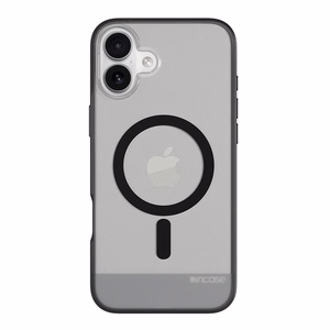 Incase Slim Case -suojakuori MagSafe-tuella iPhone 16 Plus -puhelimelle, läpikuultava musta
