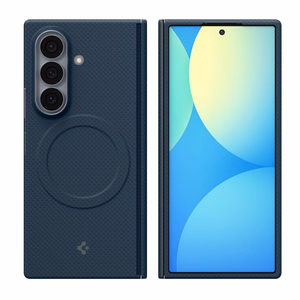 Spigen AirSkin Aramid MagFit MagSafe suojakuori mallille Samsung Galaxy Z Fold 8 Ultra – tummansininen