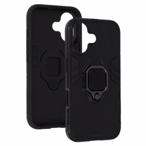 Ring Armor Suojakuori iPhone 16:lle - musta