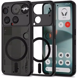 Tech-Protect MagMat MagSafe Suojakuori Nothing Phone 3:lle - musta ja kirkas
