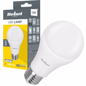 Rebel A60 E27 LED-lamppu, 12 W, 6500 K, 230 V
