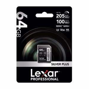 Lexar Professional SILVER PLUS SDXC 64 Gt:n muistikortti