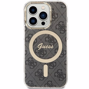 Guess Suojakuori iPhone 15 Pro 6,1 GUHMP15LH4STK musta HC MAGSAFE IML 4G B
