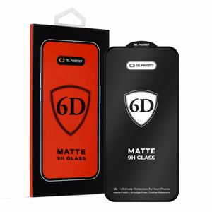 Tel Protect Full Glue 6D Matt Tempered Glass for Xiaomi Redmi Note 14 Black
