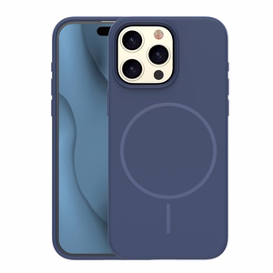 Silikoninen Ohut Mag Suojakuori iPhone 16 Pro Max 6,9:lle tummansininen