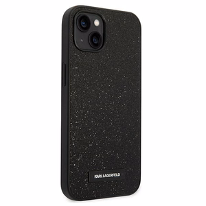 Karl Lagerfeld KLHCP14MG2ELK iPhone 14 Plus 6.7 "kovakotelo musta / musta Glitter Plaque Logo