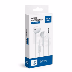Johdolliset kuulokkeet Jack 3,5 mm Blue Star PA-E65 1,2 m valkoinen