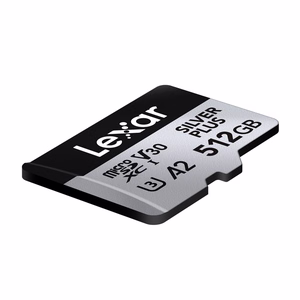 Lexar High-Performance Silver Plus microSDXC -muistikortti 512 GB + sovitin