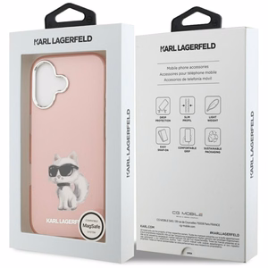 Karl Lagerfeld IML Aquarelle Choupette & Logo MagSafe -suojakuori iPhone 17 - pinkki