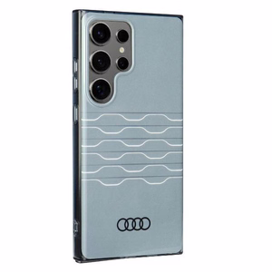 Audi IML Geometric Pattern Suojakuori S24 Ultra S928 Harmaa/Harmaa Kova Suojakuori AU-IMLS24U-A6/D3-GY