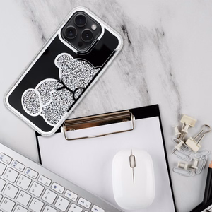 Suojakuori iPhone 17 PRO:lle Teddy Bear hopeinen