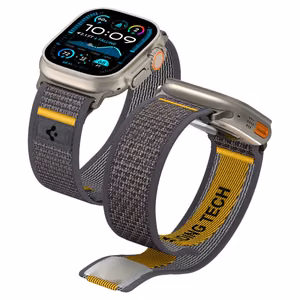 Spigen Athlex Air Apple Watch 6/7/8/9/10/SE/Ultra 1/2 (44/45/46/49mm) Active Harmaa