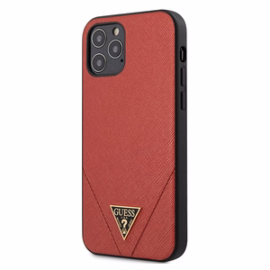Guess GUHCP12LVSATMLRE iPhone 12 Pro Max 6.7" punainen/punainen kotelo Saffiano