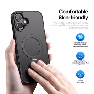 Phone Case Dux Ducis "Yind 360 Ring Stand" for Apple iPhone 16 Black
