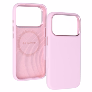 Liavec Silky -suojakuori metallisella kamerakehyksellä mallille iPhone 18 Pro Max/17 Pro Max, vaaleanpunainen