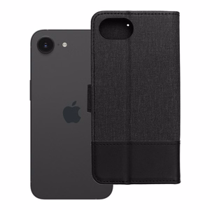 Flip-suojakuori iPhone 16e:lle (SE 4 2025) Gomma Book musta