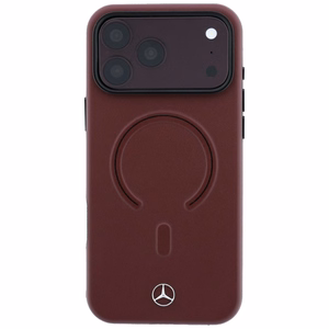 Mercedes 3D MagSafe nahkainen suojakuori mallille iPhone 17 Pro Max, tummansininen