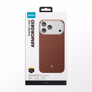 Benks Magnetic Armor Air Armor Grid Kevlar suojakuori Metal Frame 600D (0069) iPhone 17 Pro:lle oranssi