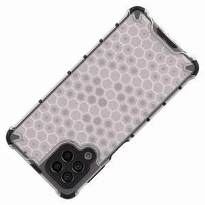 Honeycomb tapauksessa panssaroitu kansi geelirunko Samsung Galaxy M53 5G musta musta