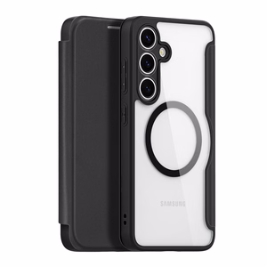 Dux Ducis Skin X Pro Suojakuori Samsung Galaxy S25+:lle MagSafella ja lompakolla - Musta