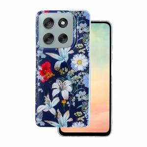Glow Glam suojakuori Motorola Moto G86 sininen