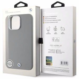 BMW Sign Full Wrapped Metal MagSafe suojakuori iPhone 16 Pro Max:lle - harmaa