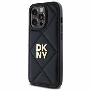 DKNY Quilted Stack Logo Suojakuori iPhone 14 Pro Max:lle - musta