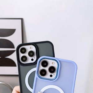 Magneettinen värikäs mattasuojakuori iPhone 15 Plus:lle - vihreä