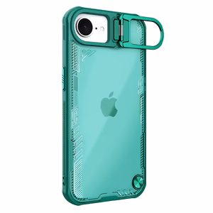 Nillkin Iceblade Prop Suojakuori jalustalla iPhone 16e / 17e:lle - vihreä