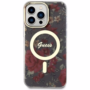 Guess GUHMP14XHCFWSA iPhone 14 Pro Max 6.7 vihreä/khaki suojakuori Flower MagSafe