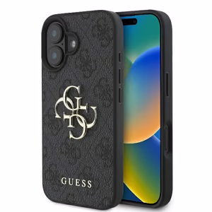 Guess Suojakuori iPhone 16 6,1 GUHCP16S4GMGGR 4G Big Logo musta