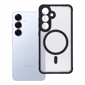 Suojakuori Samsung S25:lle Full Matte Mag Cover yhteensopiva MagSafe musta