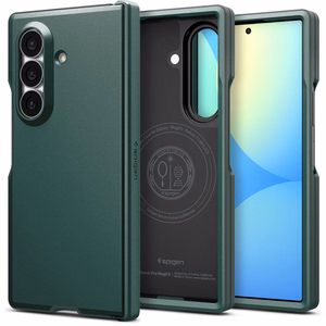Spigen Tough Armor Pro MagFit MagSafe -suojakuori mallille Samsung Galaxy Z Fold 8 Ultra – tummanvihreä