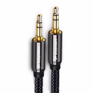 Wozinsky yleinen mini jack kaapeli 2x AUX kaapeli 3 m musta