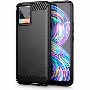 Hiilikuitukuori REALME 8 - musta