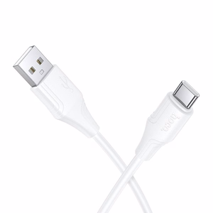 Hoco silikoninen USB-A - USB-C -kaapeli 3A 1 m X124 - valkoinen