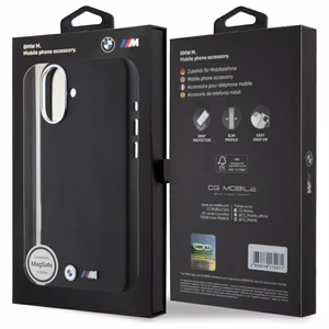 BMW M Smooth Full Wrapped Metal MagSafe Suojakuori iPhone 16:lle - Musta