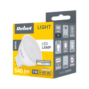 Rebel MR16 LED-lamppu, 7 W, 4000 K, 230 V