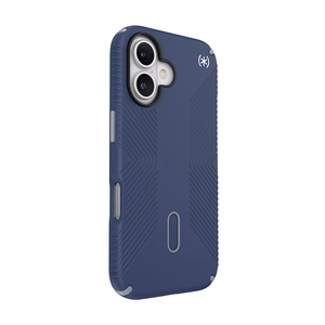 Speck Presidio2 Grip -suojakuori MagSafe- ja ClickLock-tuella iPhone 16:lle, Coastal Blue/Dust Grey