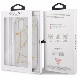Guess Gold Chain Collection iPhone 12 Pro Max 6.7" Suojakuori - valkoinen