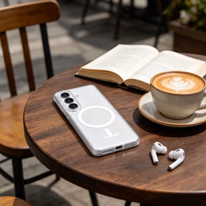 Tech-Protect MagSlim MagSafe Suojakuori Samsung Galaxy S26:lle kirkas matta