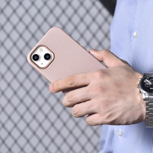 iCarer Litchi Premium Nahkakotelo iPhone 14 Plus Magneettinen nahkakotelo MagSafe Pink (WMI14220711-PK)