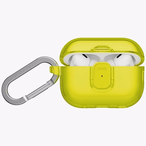 Uniq Glase Pro lukittava suojakuori AirPods Pro 3:lle - läpinäkyvä keltainen