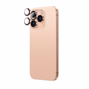 AmazingThing AR Aluminum 3 Lens Glass Kameran Linssin Kehyksellä iPhone 16 Pro / 16 Pro Max:lle - Rose Gold