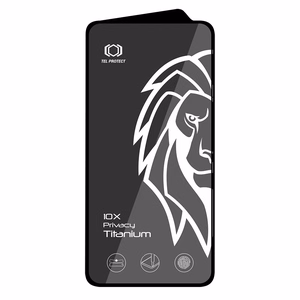 Tempered glass Tel Protect 10X Privacy Titanium for Samsung Galaxy S25 Plus/S24 Plus (with fingerprint unlock)