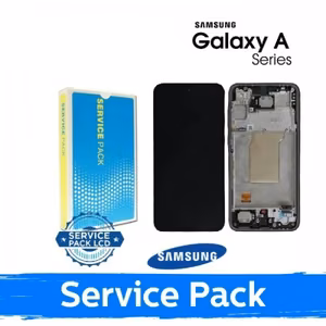 LCD-naytto yhteensopiva Samsung A366 A36 5G kehyksella / Lavender / (Service Pack)