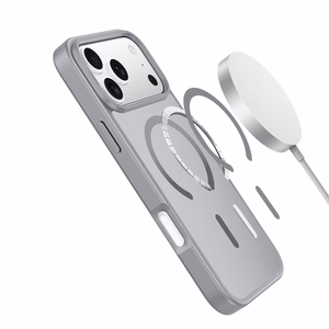 DUX DUCIS YIND Suojakuori MagSafe-yhteensopiva iPhone 17 Pro Max:lle (avoin rengas) - Harmaa