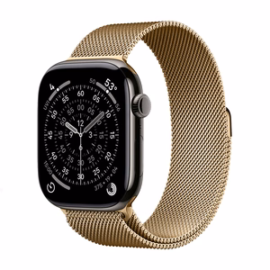 Crong Milano Steel -milanolaisranneke ruostumattomasta teräksestä Apple Watchille 44/45/46/49 mm, ruusukulta