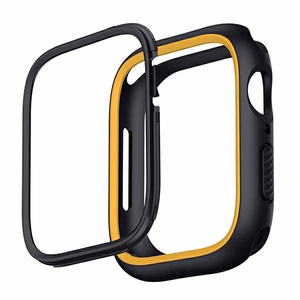 Uniq Moduo kotelo Apple Watch 4/5/6/7/8/9/SE/SE2 44/45mm - musta ja sinappi