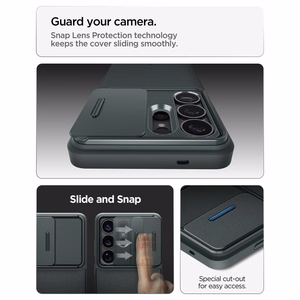 Spigen Optik Armor Suojakuori Samsung Galaxy S26 Ultra:lle - vihreä